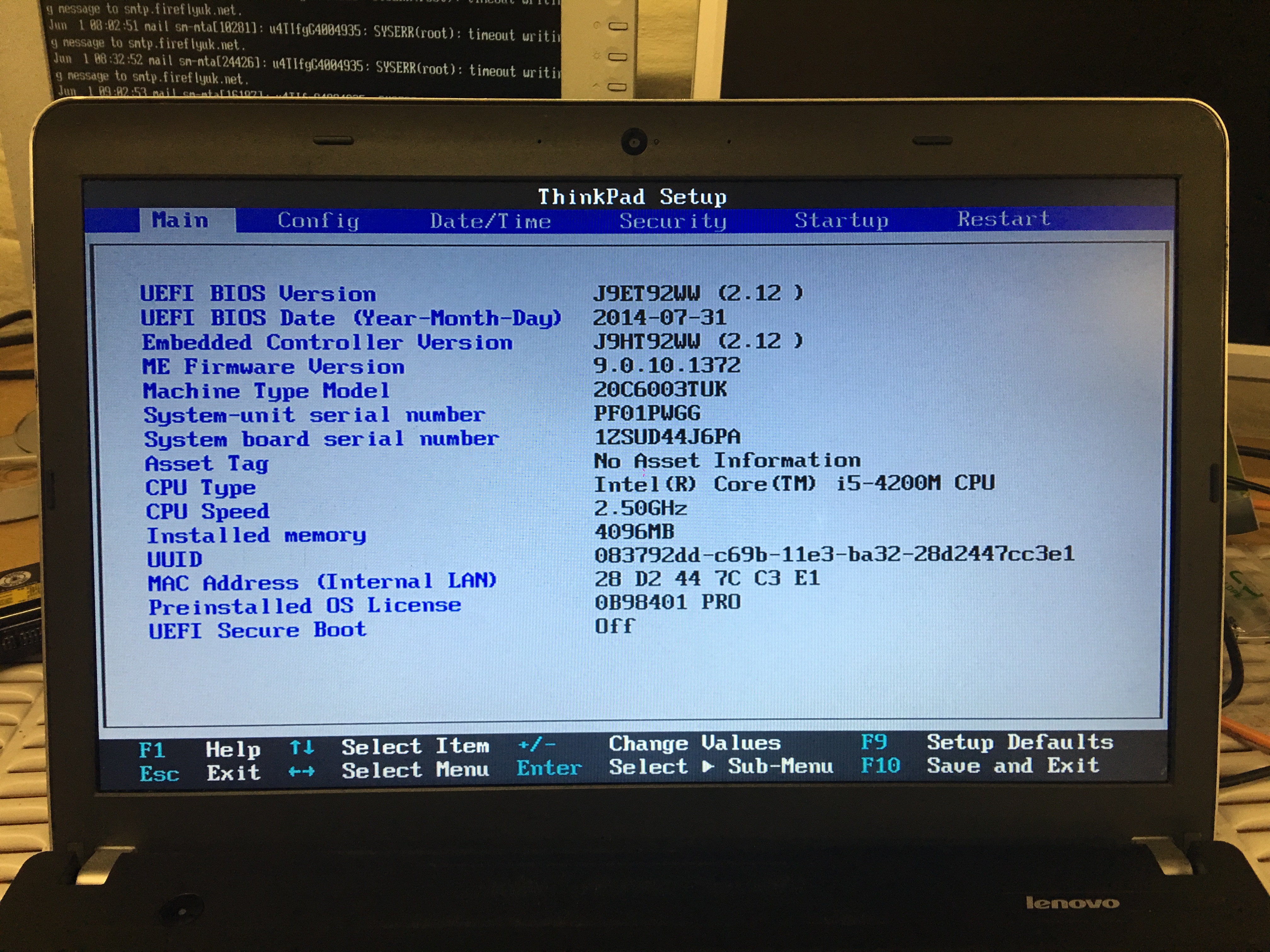 Resetting Lenovo Bios Settings Surftec Ltd